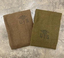 NOS US Army Blanket, 100% Wool, Medical Caduceus, Korean War, 1951 & 1953, V-63