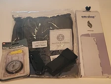 Bug Out Bag Survival Lot Military Scarf Multi Tool Knife Compass Wind Shield Etc