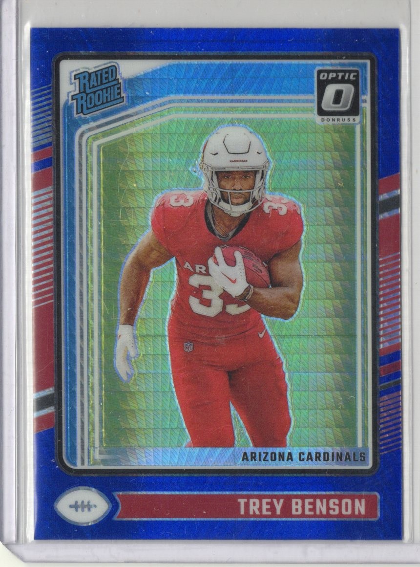 2024 Donruss Optic #293 Trey Benson Blue Hyper