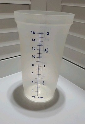 Vtg Tupperware Quick Shake Shaker Cup Bottle Base Clear 844 Replacement Blue
