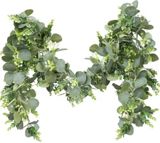 2pcs Artificial Eucalyptus Garland, 5.9FT Greenery Garland Flower Spring Summer 