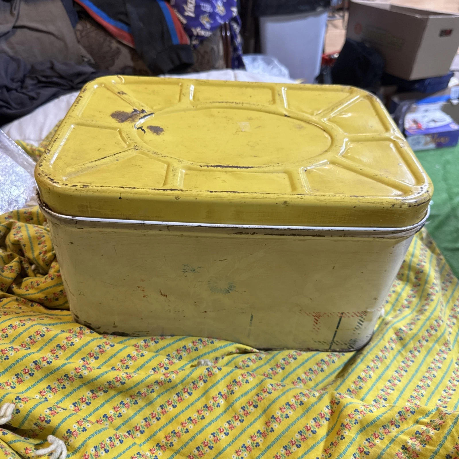 Vintage Bread Box - Metal - Aluminium - Storage -