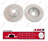 ABE 2X Bremsscheibe Vorne Ø275Mm BelüFtet FüR Toyota Corolla Verso Iveco Daily