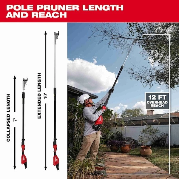 Milwaukee Tool 3008-20 Telescoping Pole Pruning Shears, Single Blade, 1-3/4 In - Image 4 of 4