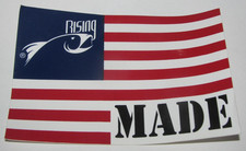 Fly Fish Fishing Sticker Rising Made Skateboarding Man Cave American Flag