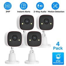 2.4G WiFi 3MP Security Camera IP Smart Outdoor Home Color Night Vision Audio