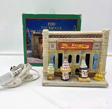 1993 Kroger 1910 Grocery & Baking Co. Light-Up Ceramic Building w/ Box - Tested