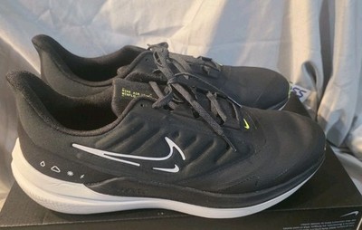 Nike Air Winflo 9 Shield Shoes Black White DM1106-001 Men SZ 13 New No Box Top