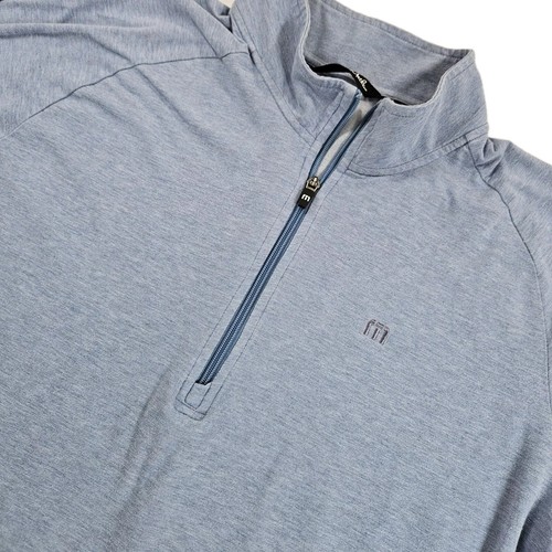Travis Mathew 4-Wege Stretch 1/4 Zip Übergangsjacke Golf Blau Herren Erwachsene XL - Bild 1 von 14