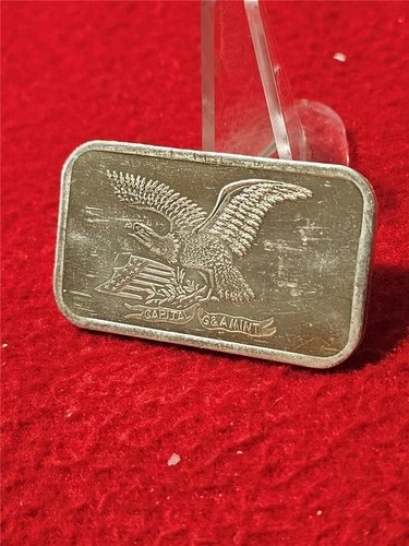 1 OUNCE 999.0 FINE SILVER INGOT. CAPITAL G & A MINT     RARE              #T1985