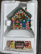 Department Dept 56 M&Ms Candy Store Lighted House Candy Dish 2004 Christmas VGC