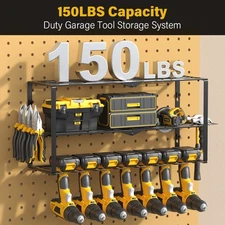 8 Drill Power Tool Organizer Storage Rack Cordless Tool Rack Holder 3 Layer