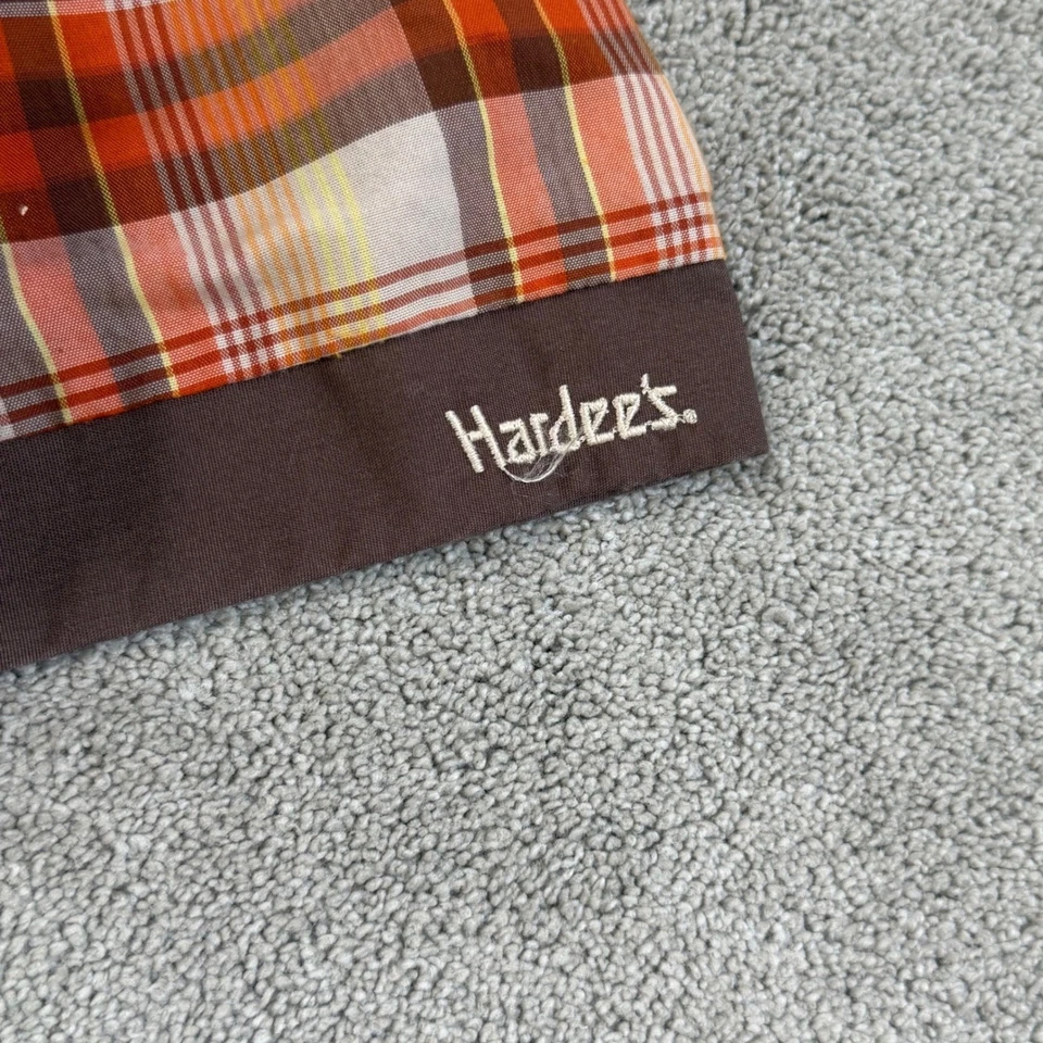 Vintage 70s Hardees Employee Uniform Shirt Plaid Career Images Restaurant Mens M - Image 3 of 4