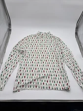 Time and Tru Women's Christmas Lights Pattern Long Sleeve Size L 14/16