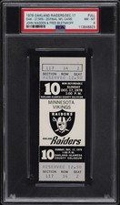 PSA 8 - JOHN MADDEN FINAL GAME 1978 NFL VIKINGS @ OAKLAND RAIDERS FULL TICKET