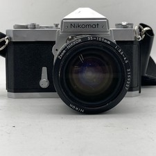Nikon Nikkormat FT 35mm Film Camera W/ Nikon 35-105mm F/3.5-4.5 Zoom Lens