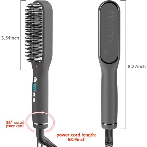 Cepillo Alisador Plancha Mini Portátil Pequeña Eléctrica Para Cabello Y Barba - Imagen 3 de 9