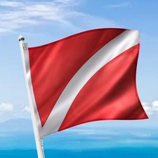 Dive Flag 20" x 24 Double Stitched Polyester Boat Flag