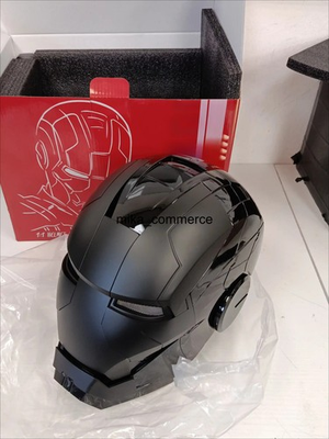 #ad #ad Iron Man Full Black Helmet MK5 1 1 Electronic Voice controlled Mask Cosplay Prop $150.00