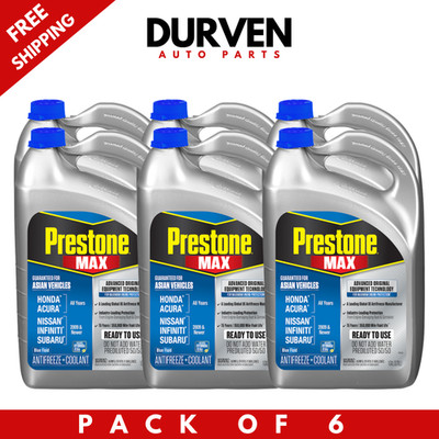 Prestone Max Blue Asian Vehicle Coolant Antifreeze 50/50 Pre-Mixed 6 Gallon