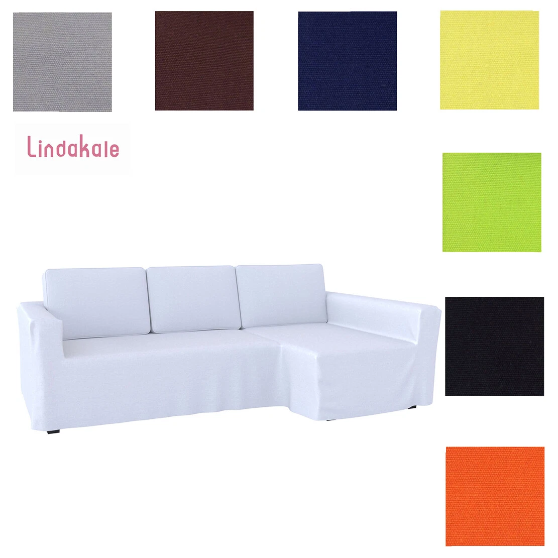 Custom Made Cover Fits IKEA Manstad Corner Sofa Bed Sofa Bed with Chaise Cover