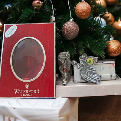 Waterford Crystal 2010 Angel Ornament Christmas w/bag and box #151917 w ...