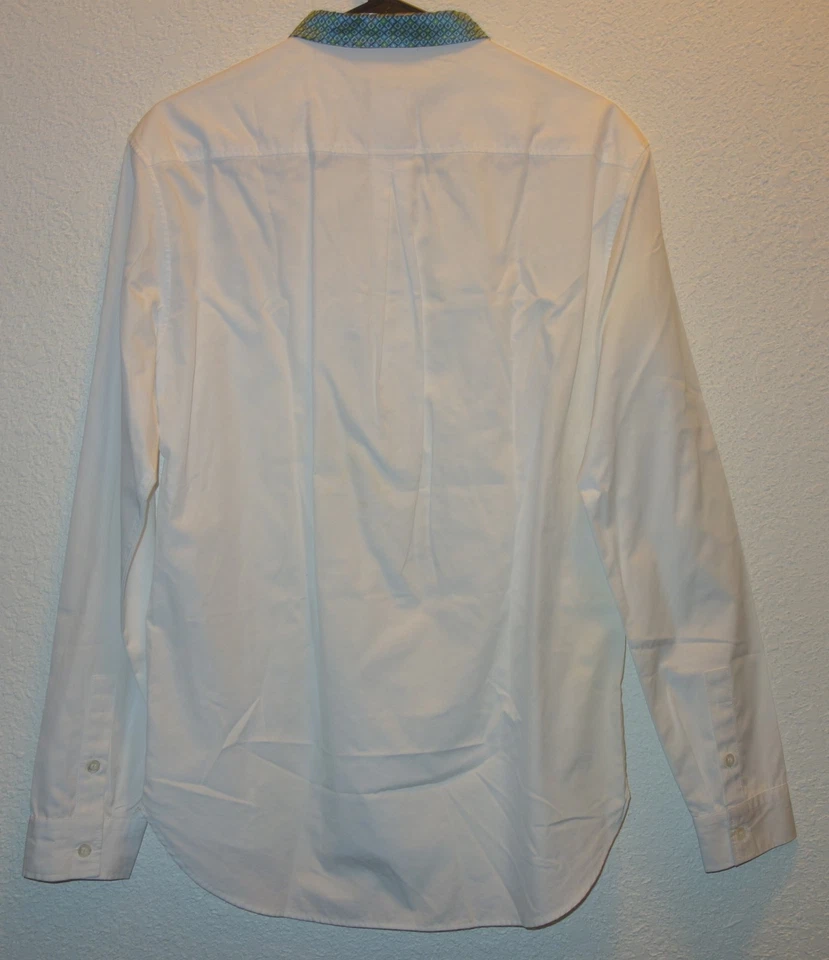 PIERRE BALMAIN white button pleat front long sleeve dress shirt SZ 26/ 40 NEW - Image 3 of 3