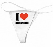 String Tanga I Love Barcelona das ideale Geschenk für Valentinstag Weihnachten