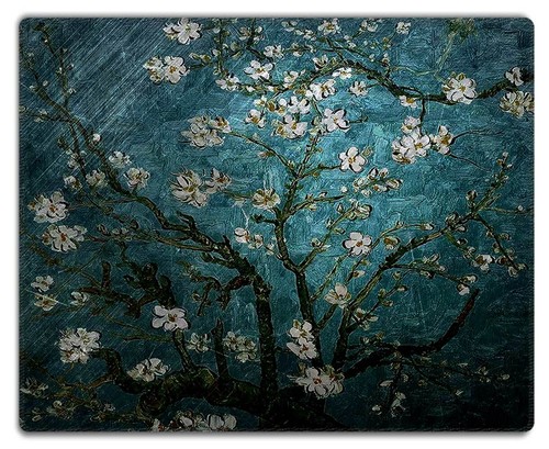 9.5"x7.9" Mouse Pad w Stitched Edges & Non-Slip Base, Smooth Silk Surface - 3005