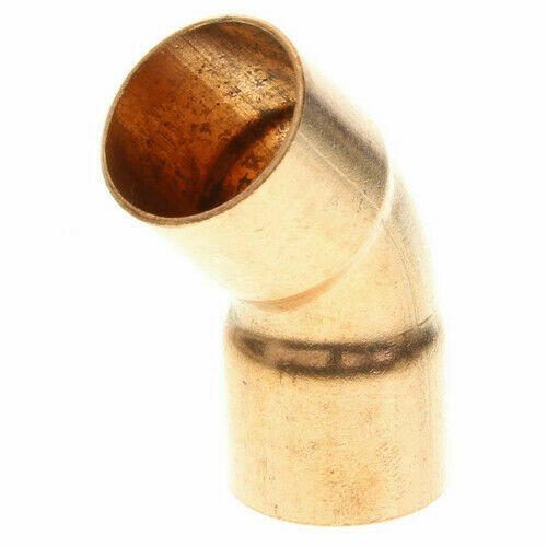 1" inch 45 degree Elbow Copper Sweat Hub x Hub