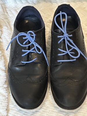 Cole Haan GrandEvolution Navy Blue Leather Shortwing Oxford 