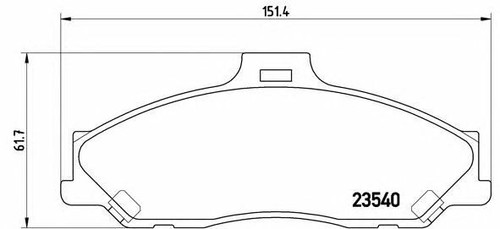 JUEGO DE PASTILLAS DE FRENO DELANTERAS BREMBO para camioneta FORD AUSTRALIA COURIER 4,0 4x4 2005-2006 - Imagen 2 de 7