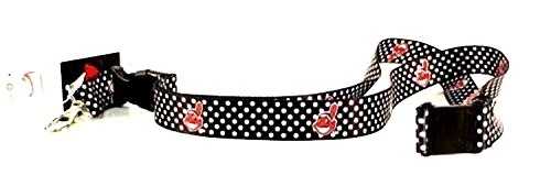 CLEVELAND INDIANS CHIEF WAHOO GUARDIANS LANYARD WITH CLIP POLKA DOT STYLE - Image 2 of 3