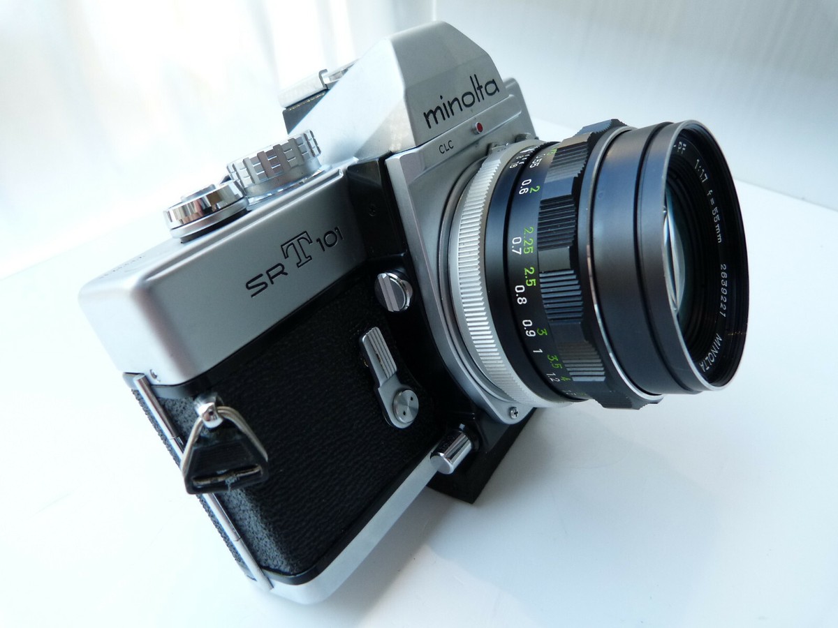 VINTAGE Minolta SRT-101 35mm SLR F. C w MC Rokkor PF 55mm F1