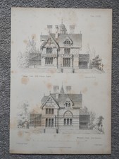 Cottage Orne Mill Green, Essex - Antique Print - 1868