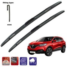 "Adatto a RENAULT KADJAR 2015-ON Set di 2 Lame tergicristallo Anteriore HY-035 26"" 17"