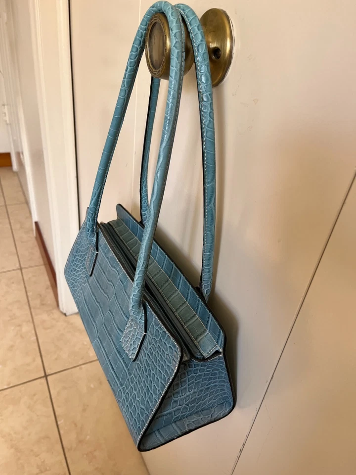 Bolso de mano Tommy Hilfiger verde azulado (aspecto de cuero texturizado) Foto 2 de 4