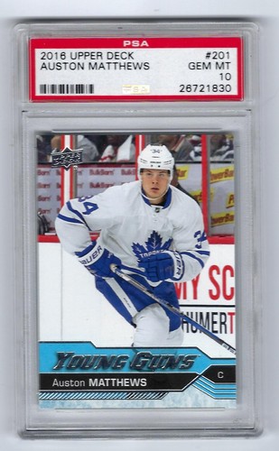 2016 Upper Deck Young Gun's Auston Matthews RC PSA 10 Rookie...1830