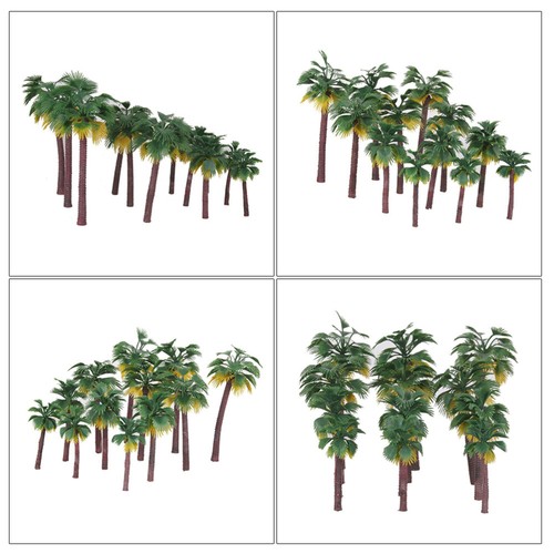 16PC Plastic Palm Tree Model Tropical Scenery DIY Handmade Material - Picture 8 of 12