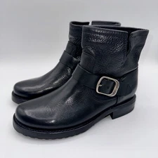 Frye Veronica Boots Women’s Size 6 Black Leather Buckle Bootie