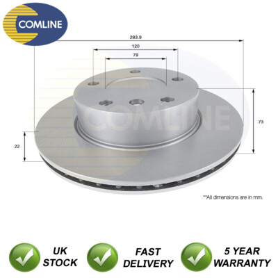 Brake Disc Front Comline Fits BMW 1 Series 2 1.5 1.6 D 2.0 + Other Models #1