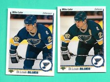 (1) MIKE LALOR 1990-91 UPD FRENCH # 40 BLUES ROOKIE NM-MT (RARE) (V6598)