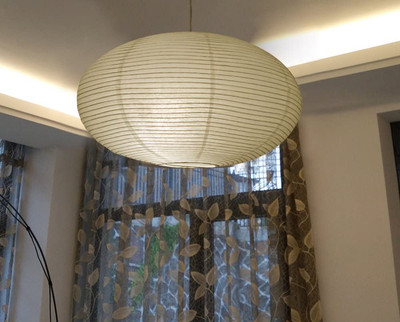 Topaaa White round Paper Lantern 16 , Chinese Japanese Pendant Lamp Shade, Hangi