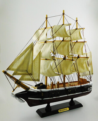 Modell Segelschiff HMS Warrior | Holzrumpf 30 cm lang | Vitrinenmodell NEU