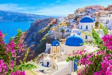 BEAUTIFUL SCENIC SANTORINI GREECE 5X7 Photo