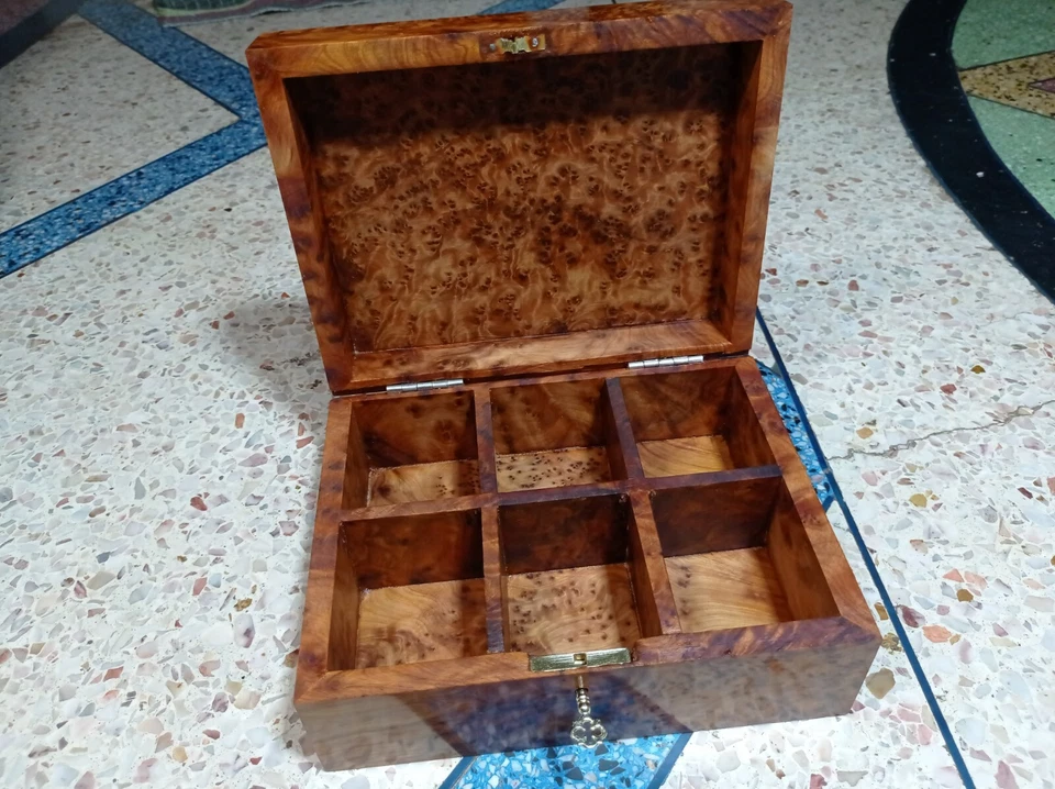 Jewelry wood Box with 6 compartments (23X17.5X9.5CM) , Watch Box, Storage wood B - Image 2 of 4