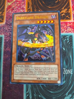 Yu-Gi-Oh! TCG Darkflare Dragon SDDC-EN002 Ultra Rare Unlimited