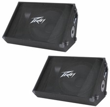 Peavey 2 Pv15M Pro Audio 2-Way 15" Floor Stage Monitor 1000W Speaker Pair New