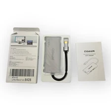 QGeeM 7 In 1 USB C Hub 4K HDMI USB 3.0 Card Reader And More Open Box Condition