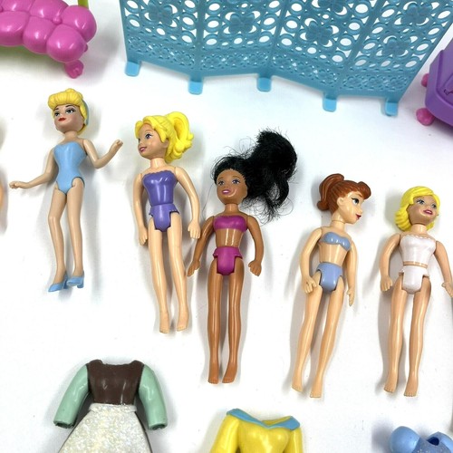 Polly Pocket Lote Muñecas Accesorios Ropa Muebles Mattel 119 Piezas Total - Imagen 9 de 12